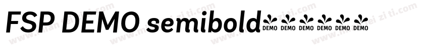 FSP DEMO semibold字体转换